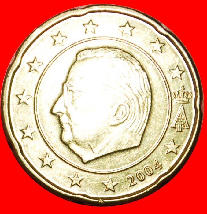 * ALBERT II (1993-2013): BELGIUM 20 EURO CENTS 2004 NORDIC GOLD (1999-2006) ★LOW START ★ NO RESERVE!