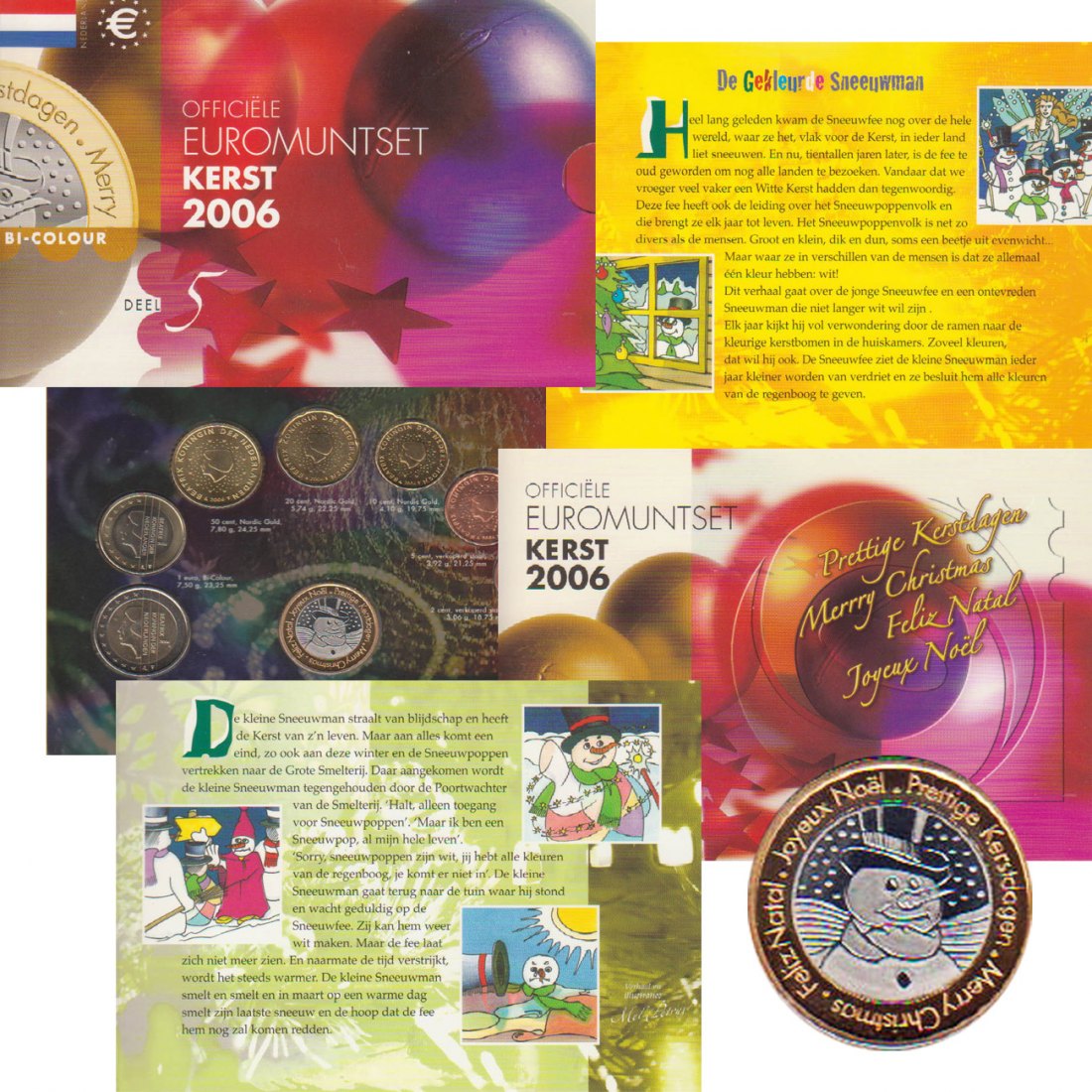  Sonder-KMS Niederlande *Der farbige Schneemann* 2006 nur 1.500 Stück!   