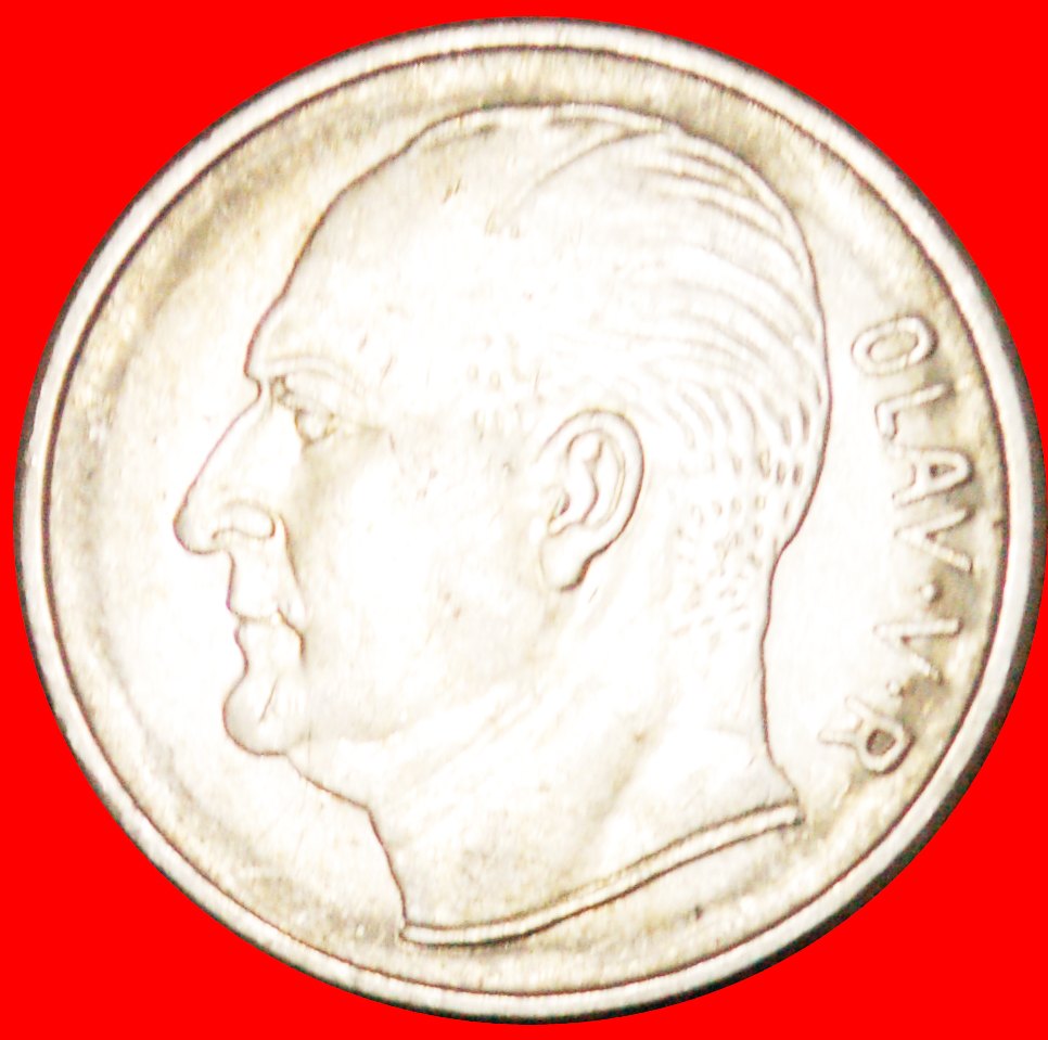  Ⰶ HORSE (1958-1973): NORWAY ★ 1 CROWN 1969 MINT LUSTRE! OLAV V (1957-1991)★LOW START ★ NO RESERVE!   