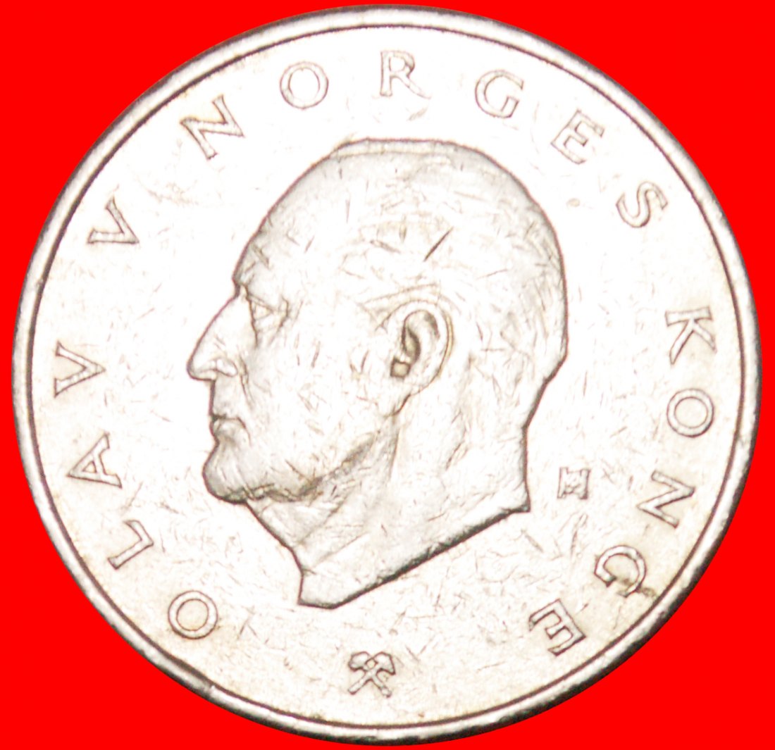  Ⰶ LION (1974-1988): NORWAY ★ 5 CROWNS 1975B! OLAV V (1957-1991)★LOW START ★ NO RESERVE!   
