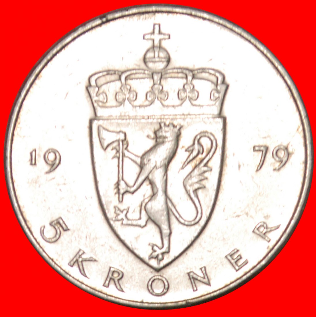  * LÖWE (1974-1988): NORWEGEN ★ 5 KRONE 1979B! OLAV V. (1957-1991)★OHNE VORBEHALT   