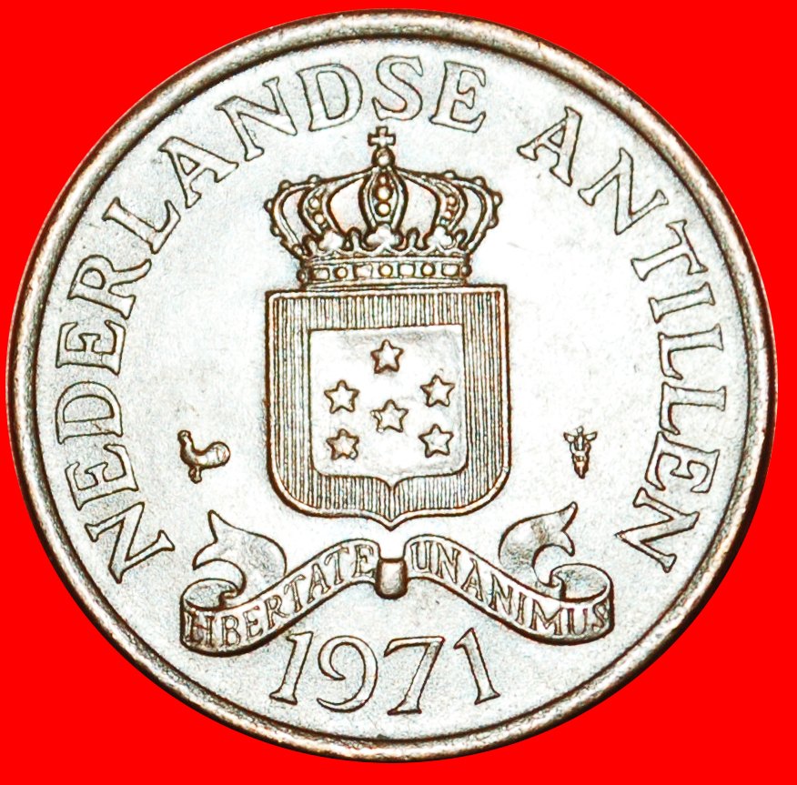  Ⰶ JULIANA (1948-1980): NETHERLANDS ANTILLES★ 2 1/2 CENTS 1971! WITH ARUBA!★LOW START ★ NO RESERVE!   