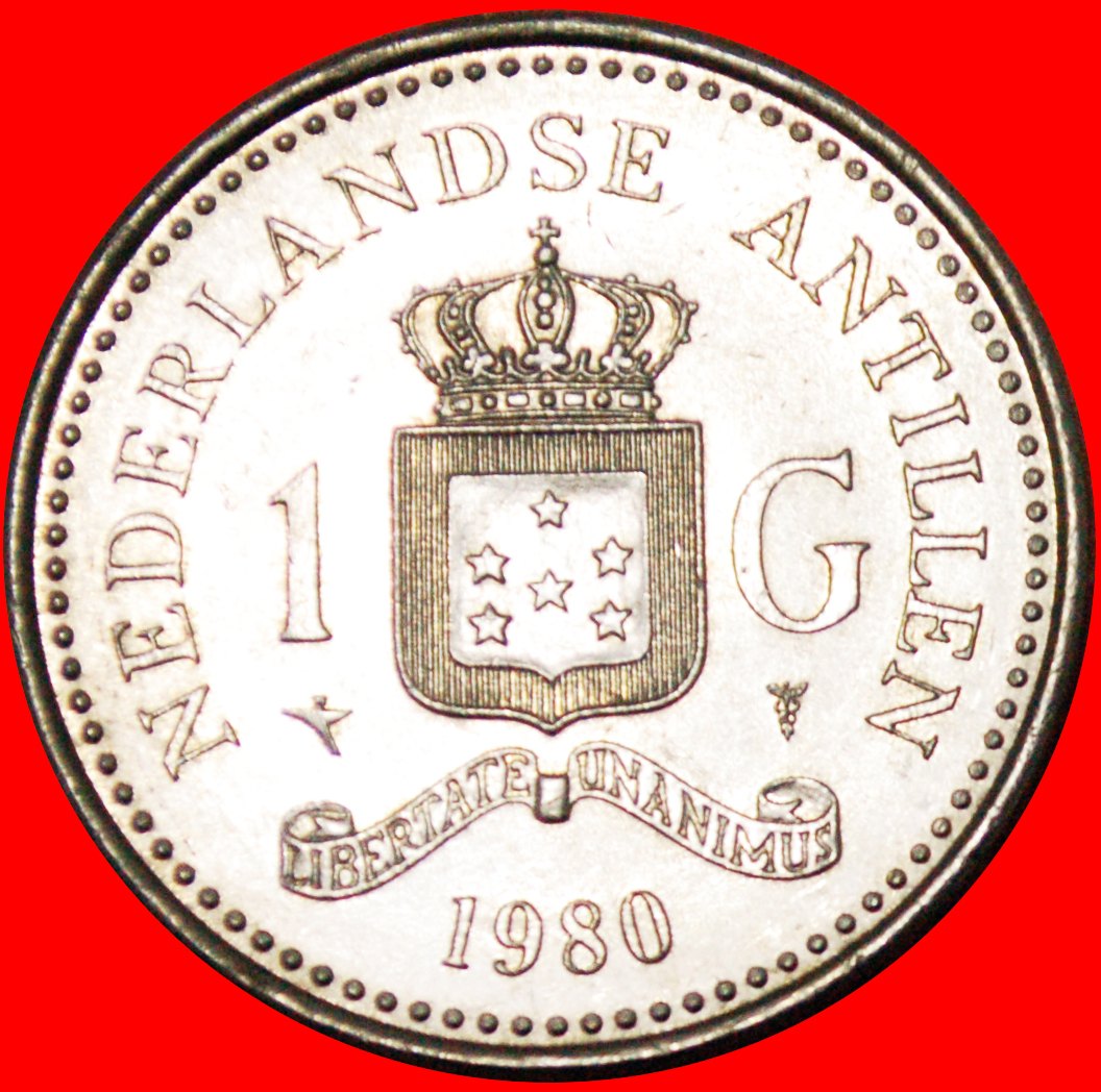  Ⰶ BEATRIX (1980-2013): NETHERLANDS ANTILLES ★ 1 GULDEN 1980!★LOW START ★ NO RESERVE!   
