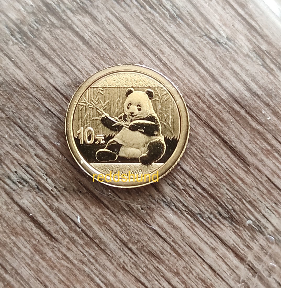  Panda. 10 Yuan 2017   China 1 Gramm Gold   