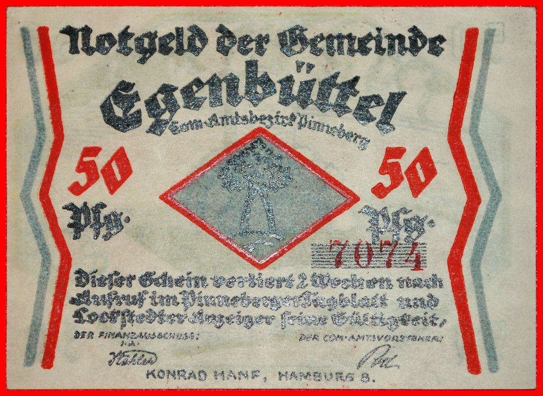 * SCHLESWIG-HOLSTEIN:GERMANY EGENBUETTEL 50 PFENNIG UNCOMMON★TO BE PUBLISHED★LOW START ★ NO RESERVE!