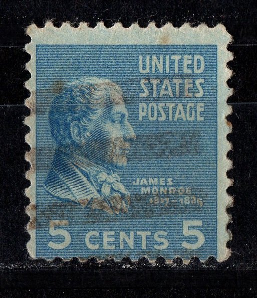  USA 5 cent J. Monroe gestempelt / dezentriert/ siehe scan   