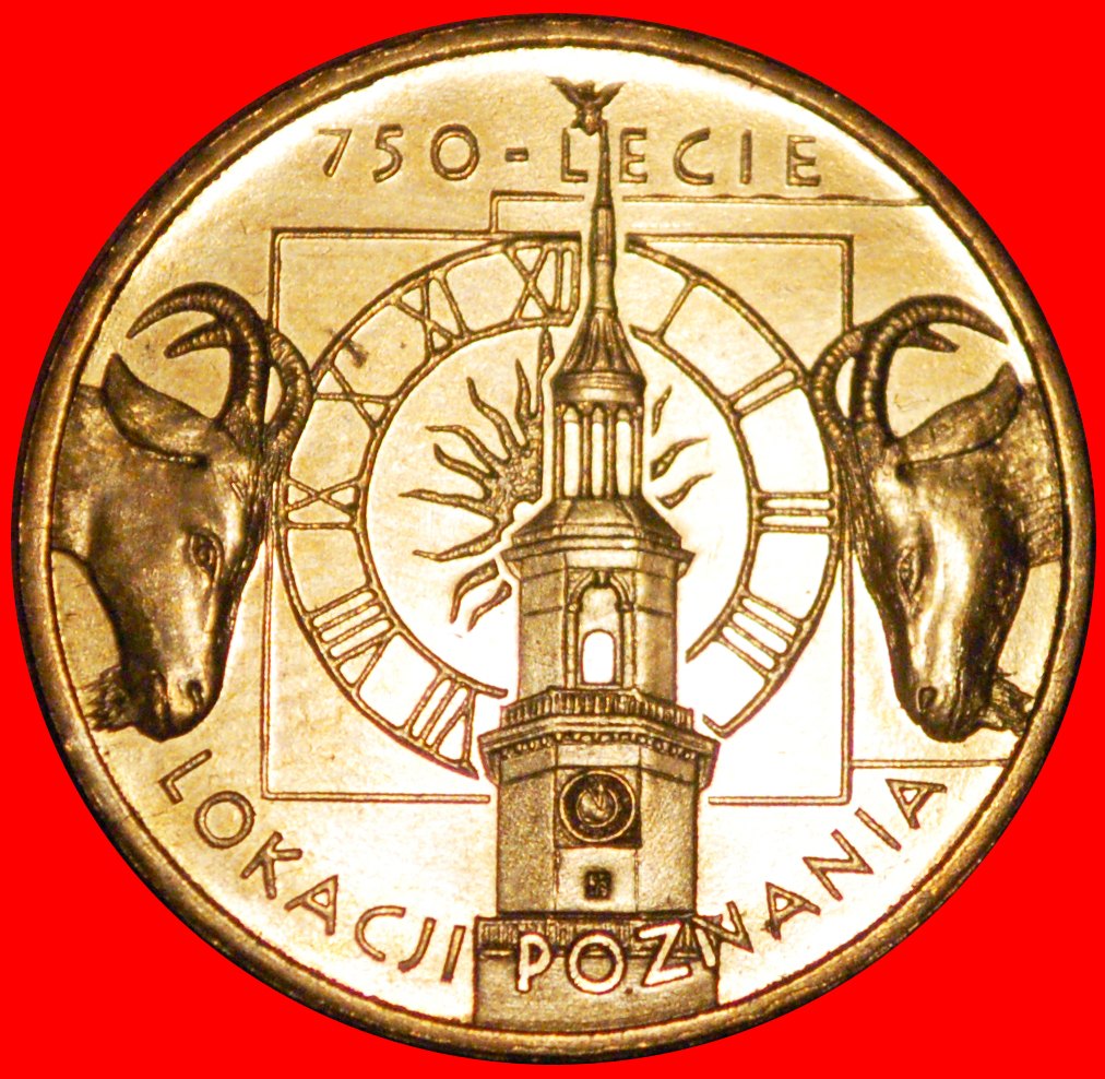 Ⰶ SUN & GOATS: POLAND★2 ZLOTY 1253 2003 NORDIC GOLD UNC MINT LUSTRE UNCOMMON★LOW START ★ NO RESERVE!