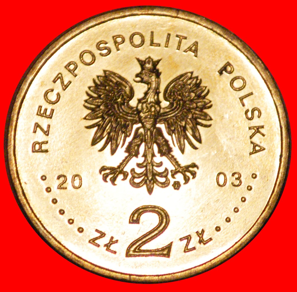  Ⰶ SUN & GOATS: POLAND★2 ZLOTY 1253 2003 NORDIC GOLD UNC MINT LUSTRE UNCOMMON★LOW START ★ NO RESERVE!   