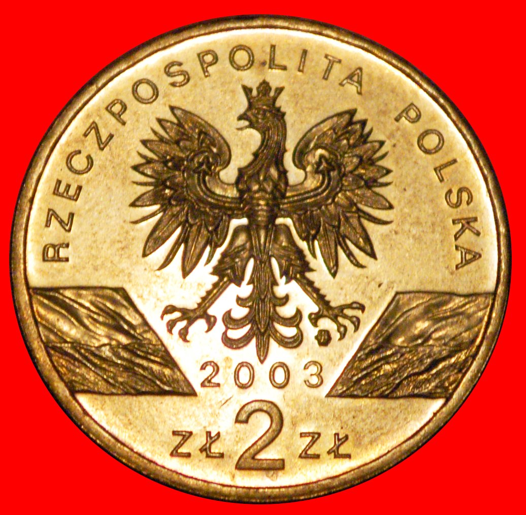  * AALARTIGE SELTEN: POLEN ★ 2 ZLOTY 2003 NORDISCHES GOLD STG STEMPELGLANZ!★OHNE VORBEHALT!   