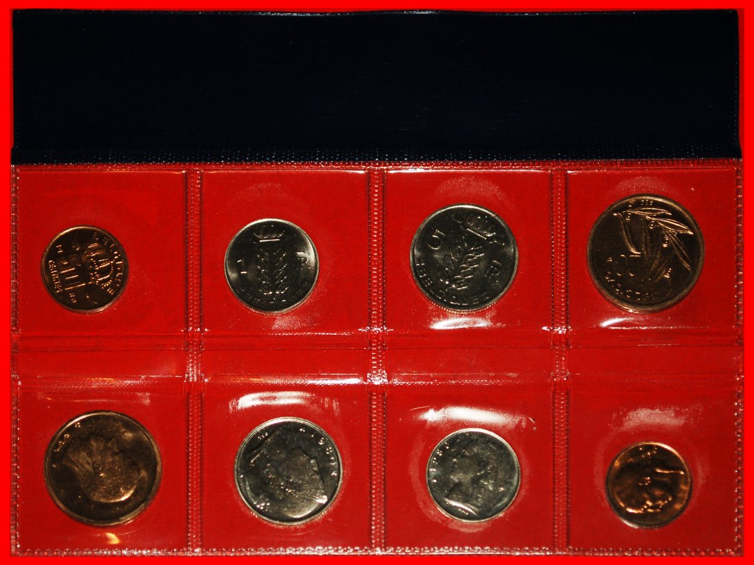  Ⰶ BAUDOUIN I (1951-1993): BELGIUM ★ FDC MINT SET 1980 (8 COINS)!★LOW START★NO RESERVE!   