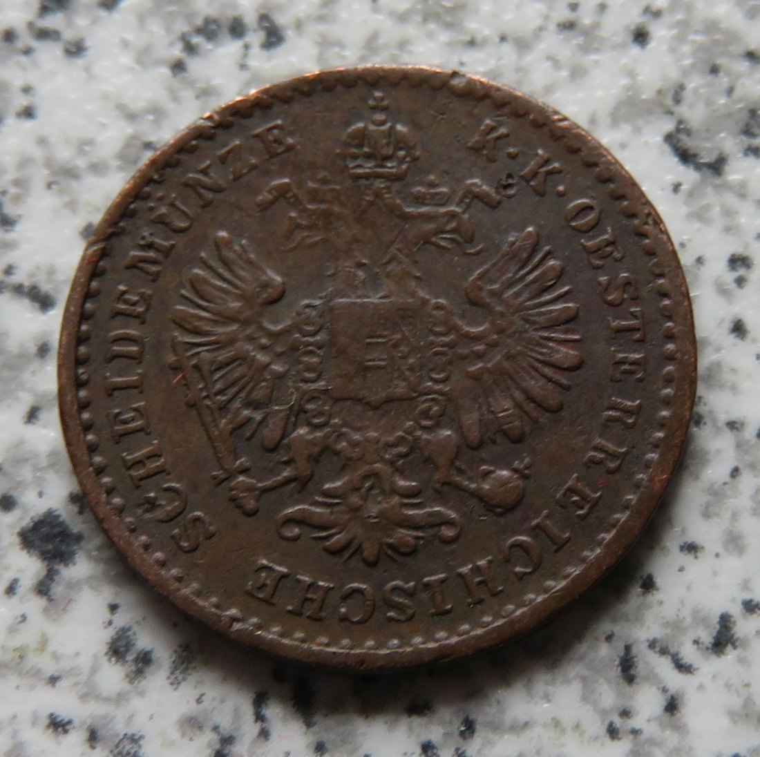  Österreich K & K 5/10 Kreuzer 1858 M   