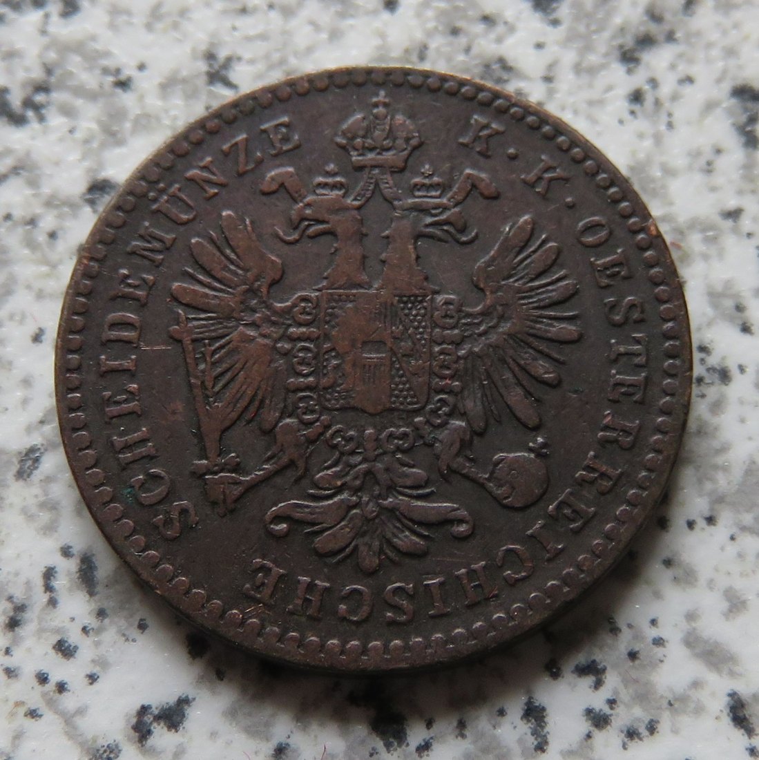  Österreich K & K 1 Kreuzer 1860 B   