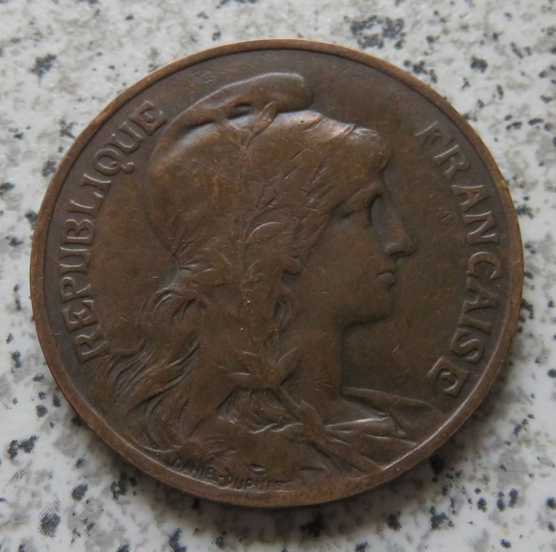  Frankreich 10 Centimes 1905, seltener   