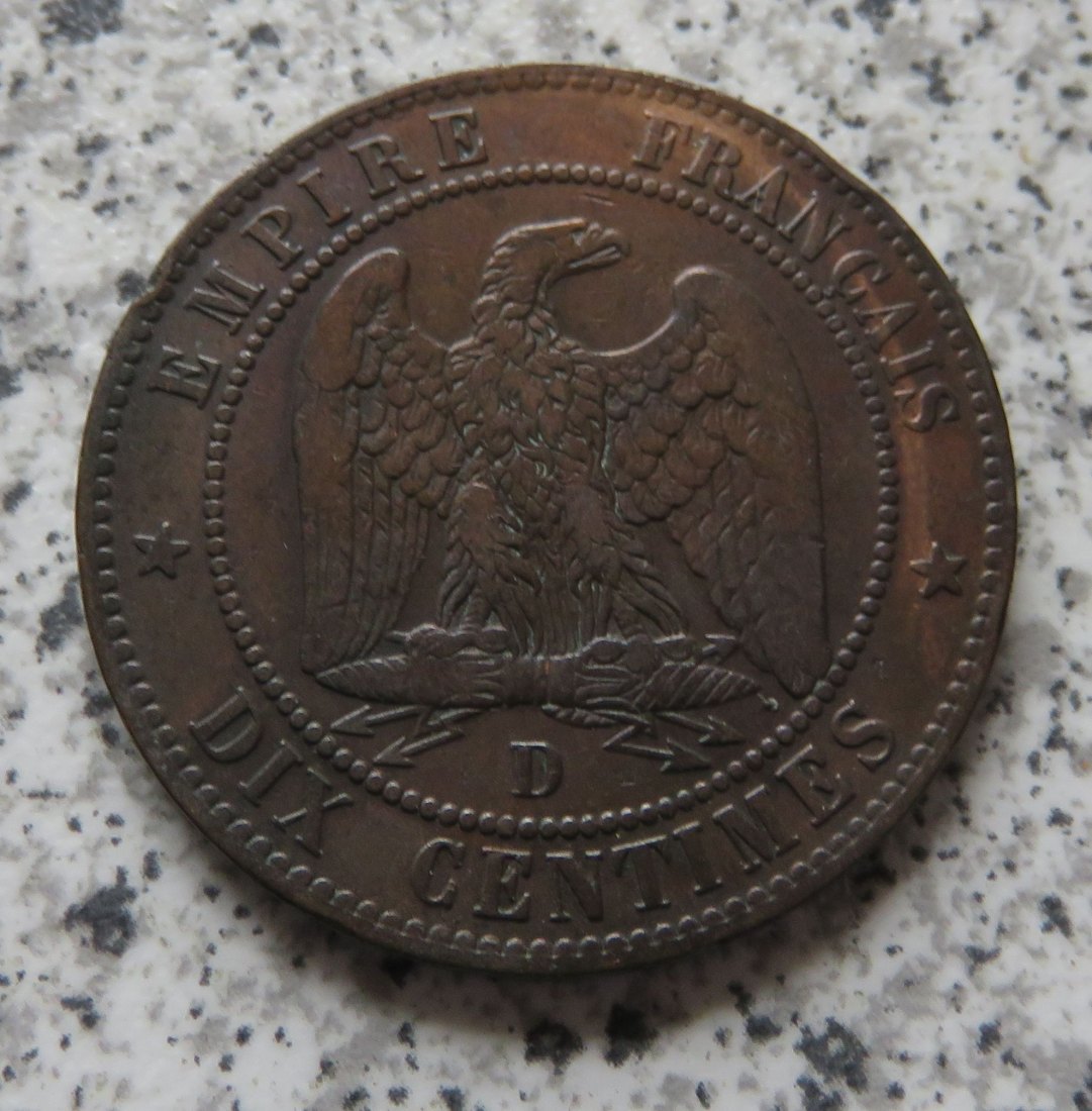  Frankreich 10 Centimes 1855 D   