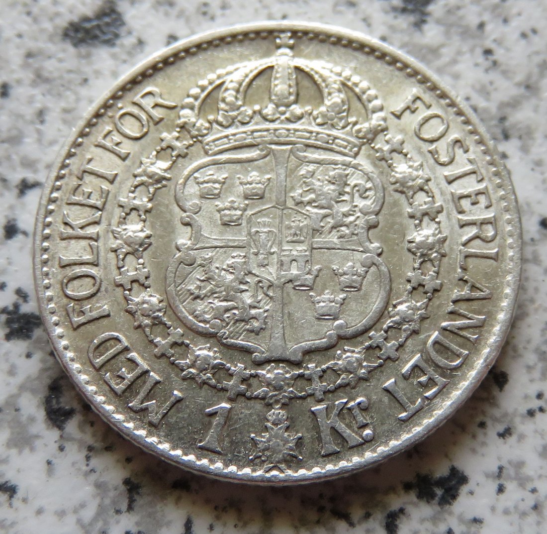  Schweden 1 Krona 1937 G   
