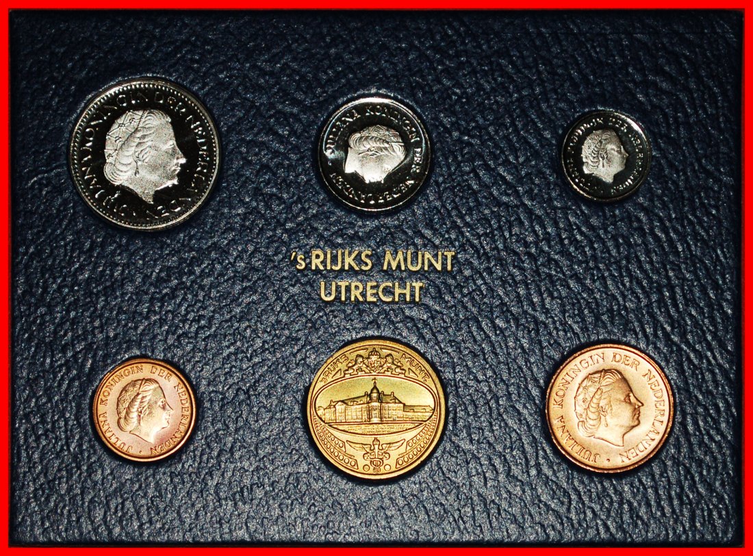  * JULIANA (1948-1980): NETHERLANDS★ MINT SET 1977 (5 COINS + MEDAL) UNCOMMON★LOW START ★ NO RESERVE!   