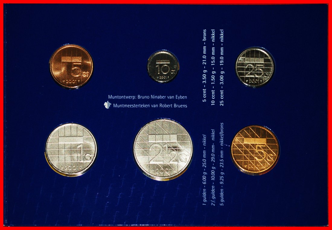  * BEATRIX (1980-2013): NETHERLANDS ★ SELECT MINT SET FDC 2001 (6 COINS)! ★LOW START ★ NO RESERVE!   