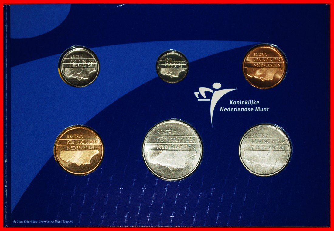  * BEATRIX (1980-2013): NETHERLANDS ★ SELECT MINT SET FDC 2001 (6 COINS)! ★LOW START ★ NO RESERVE!   