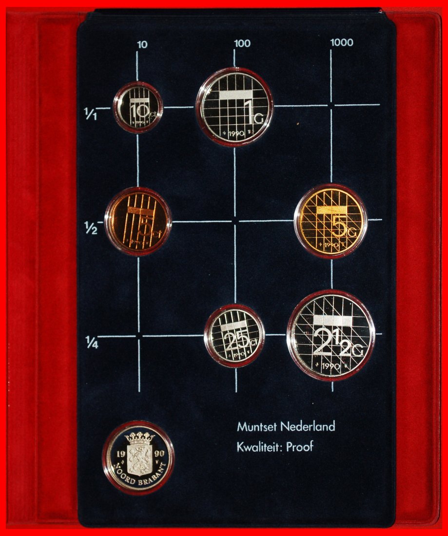  * VERÖFFENTLICHT WERDEN: NIEDERLANDE★ PP KURSMÜNZENSATZ 1990 6 MÜNZEN+NOOORD BRABANT★OHNE VORBEHALT!   