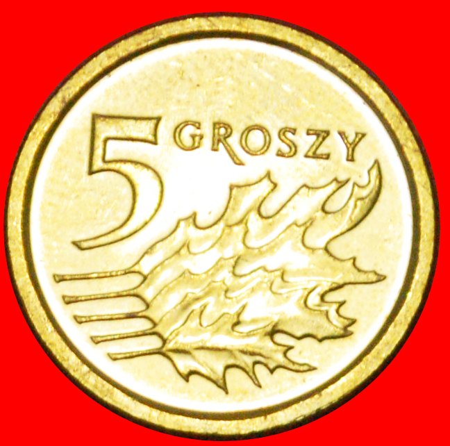  * GREAT BRITAIN (2013-2022): POLAND ★ 5 GROSHES 2015 MINT LUSTRE! LOW START ★ NO RESERVE!   