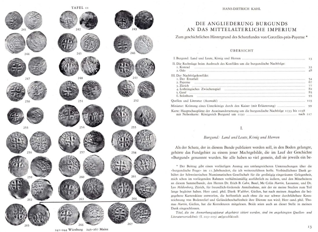  (SNR)  Band 48 (1969) Cahn -Die Münzen des Schatzfundes von Corcelles-près-Payerne Vergraben um 1034   
