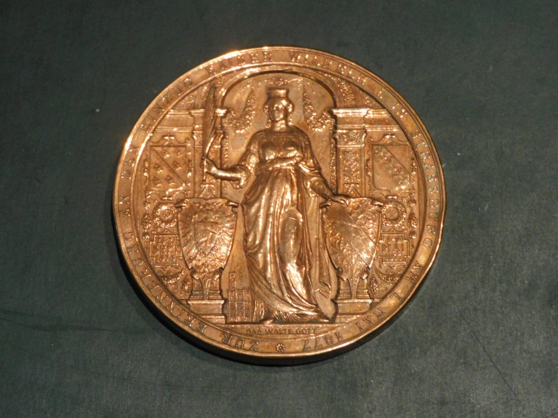 GERMANY 1877 WILHELM I CORONATION IN STRASSBURG MEDAL.GRADE-PLEASE SEE PHOTOS.