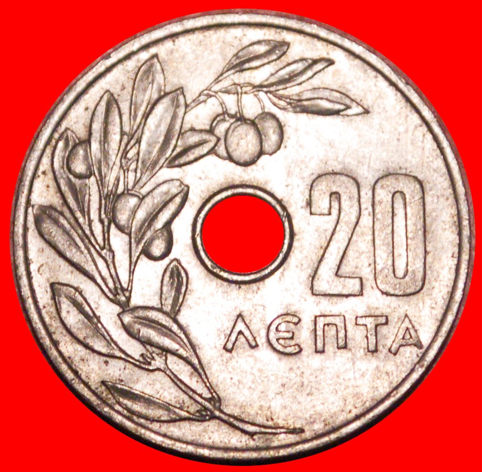  * TSCHECHOSLOWAKEI 1954-1971:GRIECHENLAND★20 LEPTA 1966 KONSTANTIN II. 1964-1973★OHNE VORBEHALT   