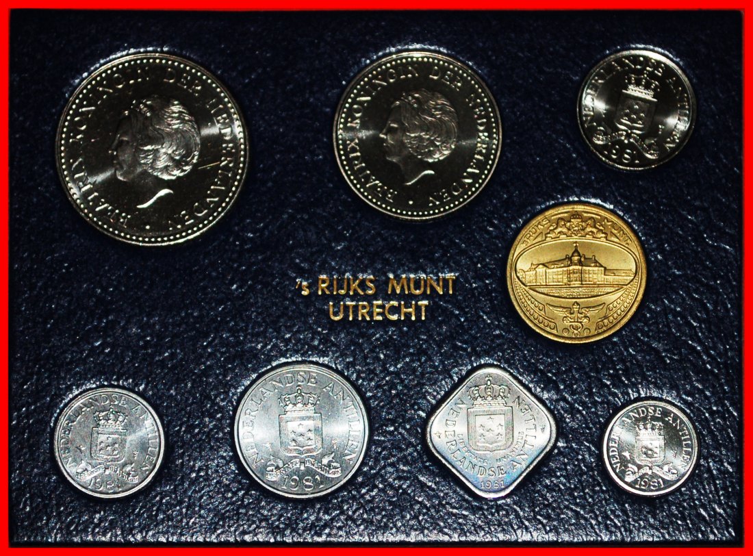  * FDC SET:NETHERLANDS ANTILLES★1 - 2 1/2 - 5-10-25 CENTS 1-2 1/2 GULDEN 1982★LOW START ★ NO RESERVE!   