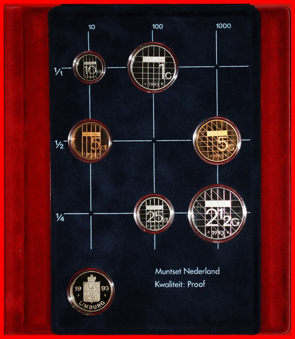  * BEATRIX (1980-2013): NIEDERLANDE ★ PP KURSMÜNZENSATZ 1993 VERÖFFENTLICHT WERDEN ★OHNE VORBEHALT   