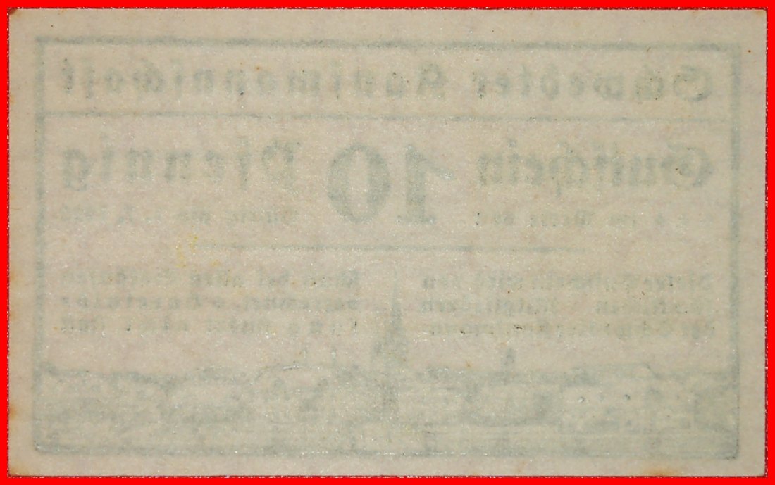  * BRANDENBURG:DEUTSCHLAND SCHWEDT★10 PFENNIG (1921)-1.7.1922 KFR KNACKIG★UNGEWÖHNLICH★OHNE VORBEHALT   