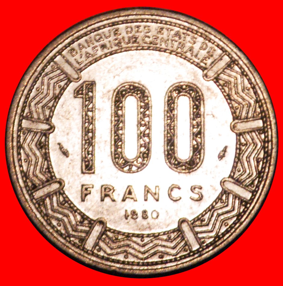  * FRANKREICH (1975-1991): TSCHAD ★ 100 FRANCS 1980! UNGEWÖHNLICH! ★OHNE VORBEHALT!   