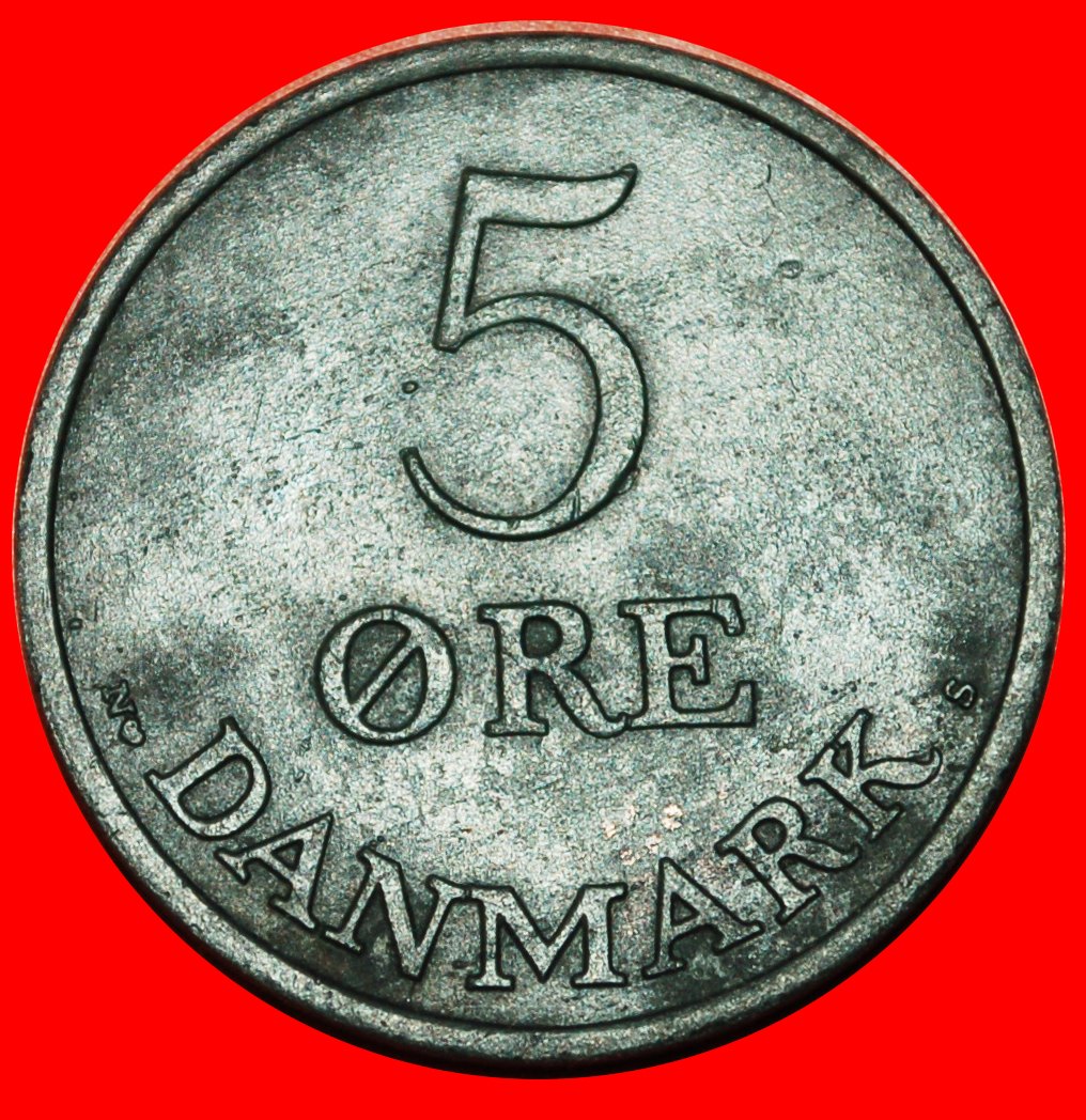  * MONOGRAMM (1950-1964): DÄNEMARK ★ 5 OERE 1954! FREDERIK IX. (1899-1972) ★OHNE VORBEHALT!   