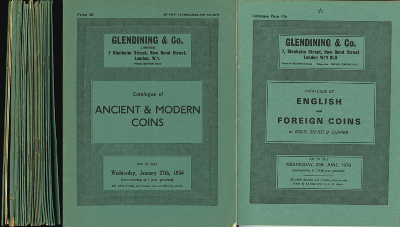  Glendining & Co; 24 Kataloge div. Auktionen 1954-1978; Teilweise mehrfach   
