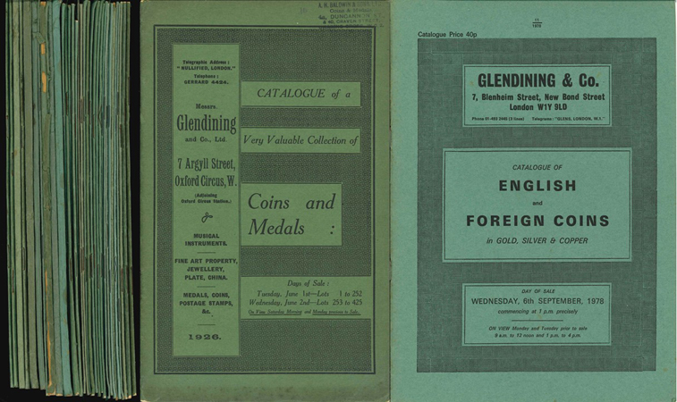  Glendining & Co; 32 Kataloge div. Auktionen 1926-1978;   