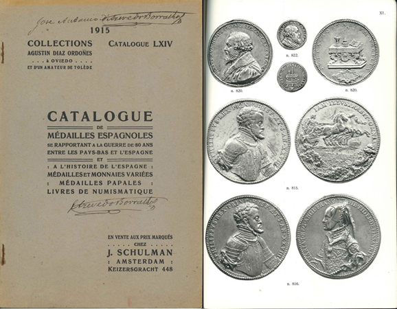 J. Schulman; Catalogue de Medailles Espagnoles; Amsterdam 1915   
