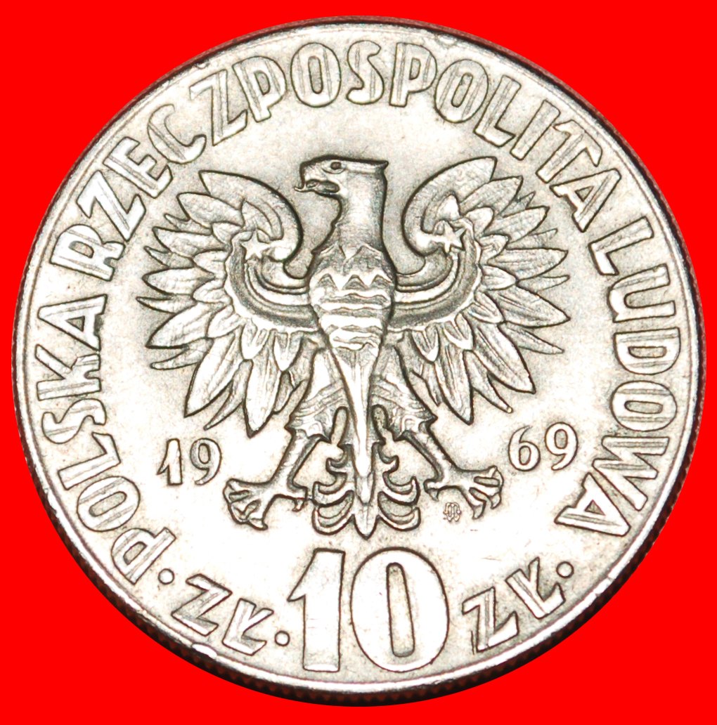  * KOPERNIKUS (1473-1543): POLEN ★ 10 ZLOTY 1969 KLEINER TYP (1967-1969)!★OHNE VORBEHALT!   