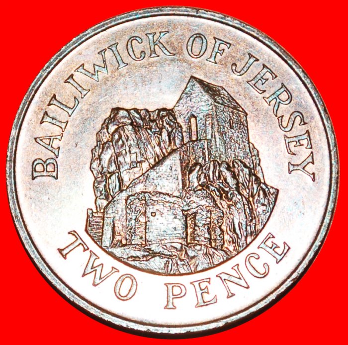 * GREAT BRITAIN: JERSEY ★ 2 PENCE 1990 HERMITAGE! ★LOW START ★ NO RESERVE!
