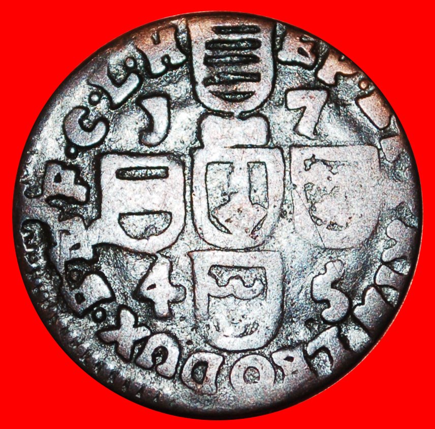 * BAVARIA (1744-1746): BELGIUM LIEGE★1 LIARD 1745! JOHANN THEODOR 1744-1763★LOW START ★ NO RESERVE!
