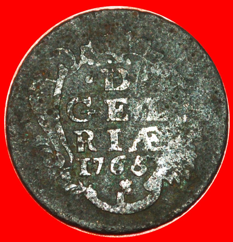* GELDERLAND (1758-1768): NEDERLANDEN REPUBLIEK (1581-1795)★ 1 DUIT 1765!★OHNE VORBEHALT!