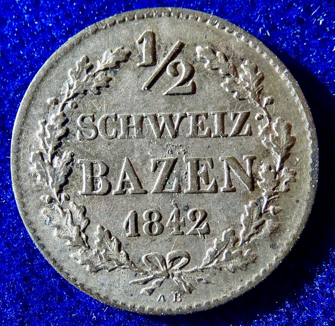  Schweiz Kanton Graubünden 1/2 Batzen 1842   