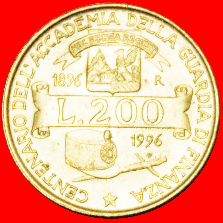  * GREIF: ITALIEN ★ 200 LIRE 1896-1996R uSTG STEMPELGLANZ! ★OHNE VORBEHALT!   