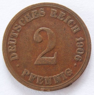  Deutsches Reich 2 Pfennig 1906 A Kupfer ss   