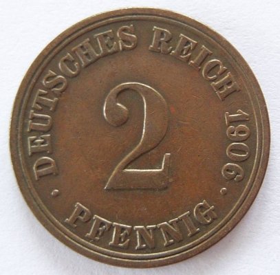  Deutsches Reich 2 Pfennig 1906 A Kupfer ss   