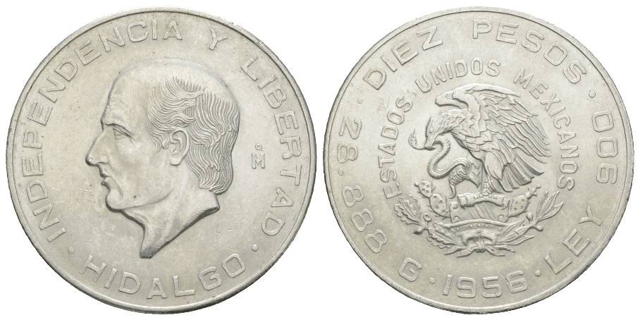  Mexiko 5 Pesos 1956   