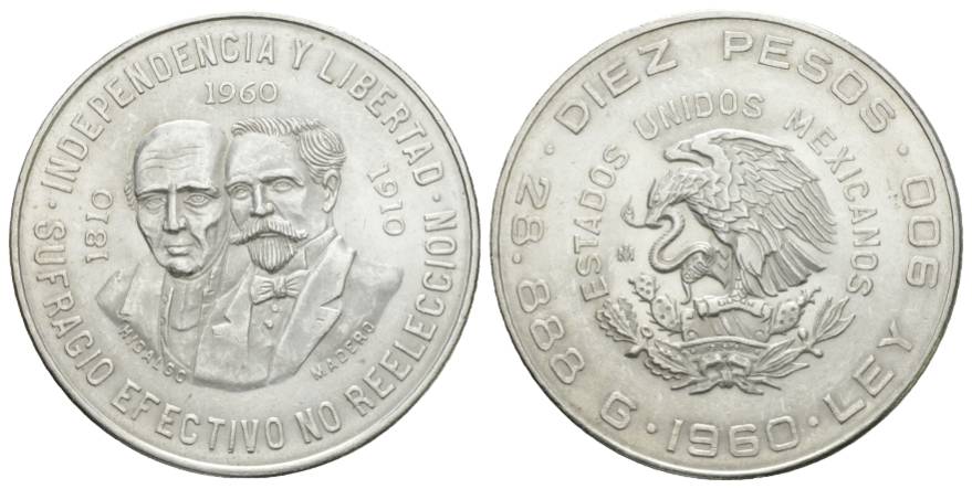  Mexiko 5 Pesos 1960   