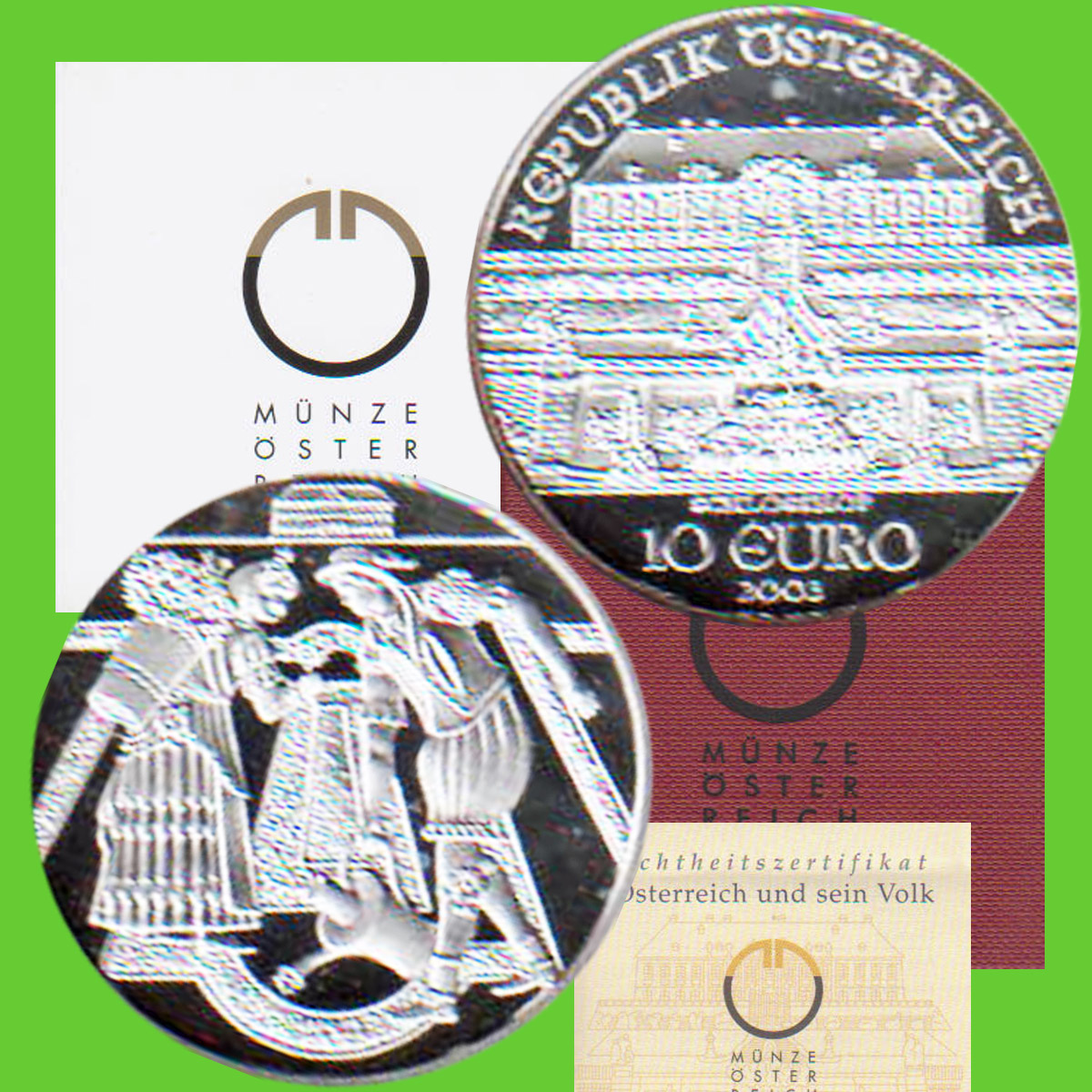 Offiz. 10 Euro Silbermünze Österreich *Schloss Hof* 2003 *PP* max 50.000St!   