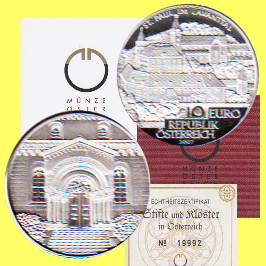  Offiz. 10 Euro Silbermünze Österreich *St. Paul im Lavanttal* 2007 *PP* max 60.000St!   