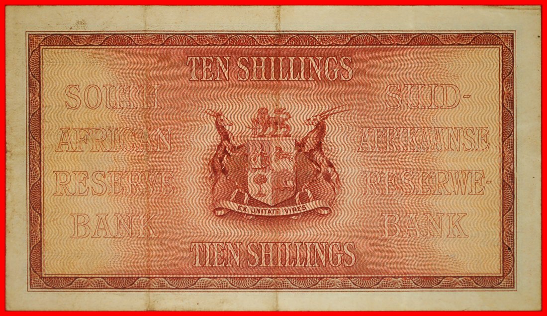  ~ SHIP (1928-1947): SOUTH AFRICA ★ 10 SHILLINGS 1947 RARITY! CRISP! LOW START ★ NO RESERVE!   