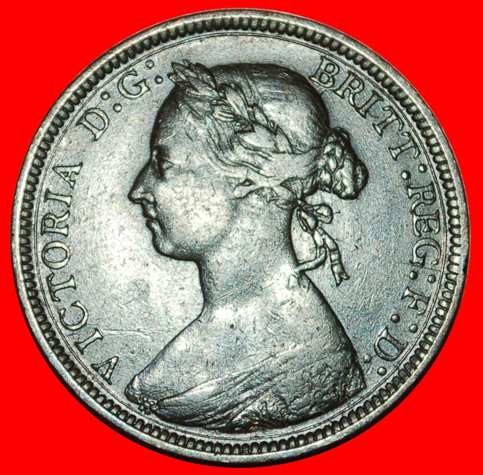  * HERRIN DER SEEN: GROSSBRITANNIEN ★ HALBER PENNY 1886 SCHIFF VICTORIA (1837-1901)!★OHNE VORBEHALT   