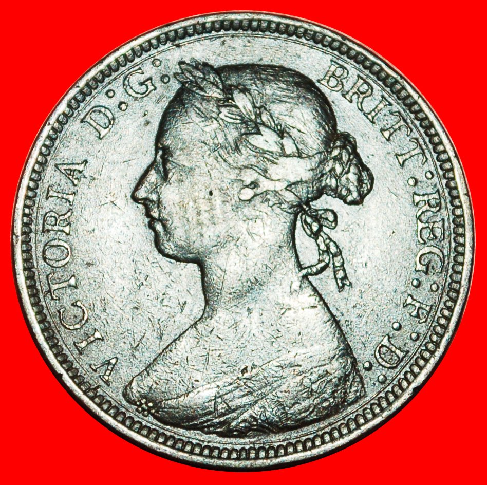  * MISTRESS OF SEAS: UNITED KINGDOM★HALF PENNY 1890 SHIP VICTORIA (1837-1901)★LOW START ★ NO RESERVE!   